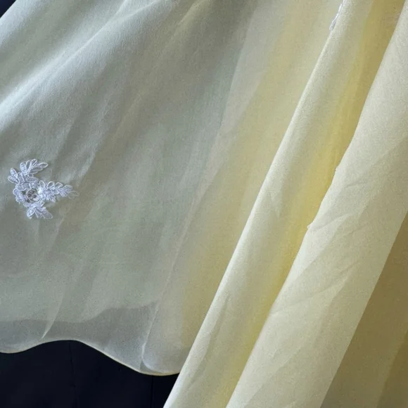 Sherri Hill White and Yellow Skirt Dress - Picture 3 of 6